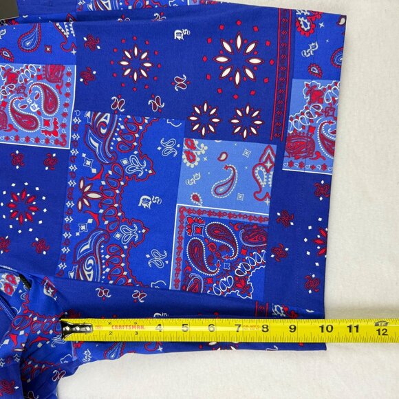 NWT Dogg Supply By Snoop Dogg Mens Set Blue Bandana Stretch Shirt & Shorts Sz XL - Picture 12 of 16